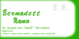 bernadett mano business card